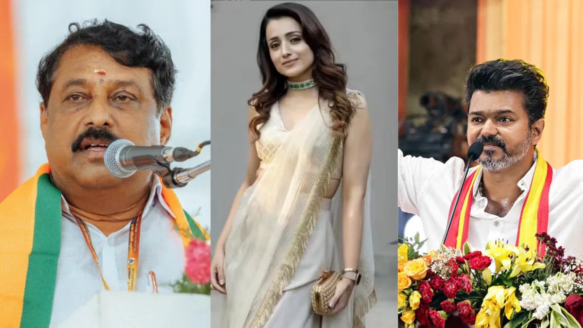 'पहले त्रिशा के घर से बाहर आओ': विजय स्पार्क विवाद पर तमिलनाडु भाजपा प्रमुख की टिप्पणी | राजनीति समाचार