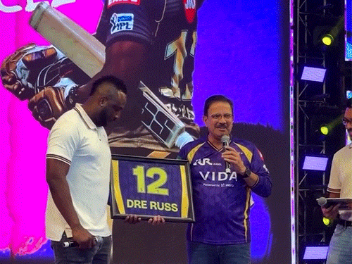 KKR ने रसेल की जर्सी नंबर 12 रिटायर की:IPL में 11 साल टीम का हिस्सा रहे, 2 बार खिताब जिताया