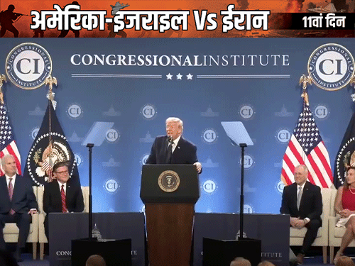 ट्रम्प की धमकी- ईरान पर 20 गुना ताकत से हमला:अब तक 5000 ठिकानों को निशाना बनाया, दुश्मन के खात्मे तक जंग जारी रहेगी