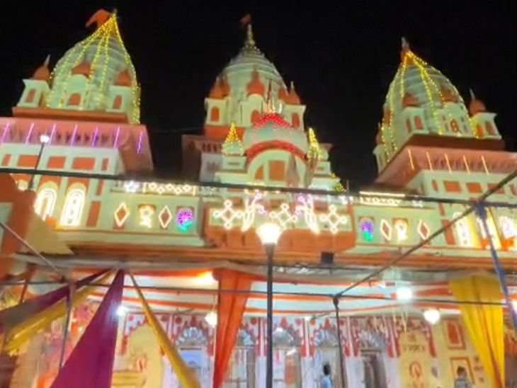 रामनवमी के लिए सजा प्राचीन नजरबाग मंदिर:पपौरा चौराहा और हवेली रोड पर महाआरती, 27 मार्च को निकलेगी शोभायात्रा