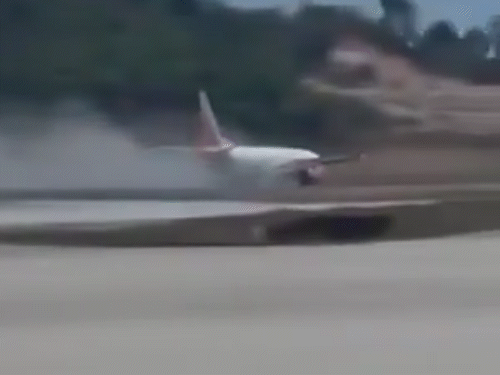 Air India Express Flight Hard Landing in Thailand Phuket, Nose Gear Broken All 133 Passengers Safe