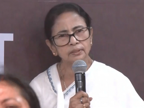 Mamata Banerjee Alleges BJP Distributing Pamphlets at Protest Site