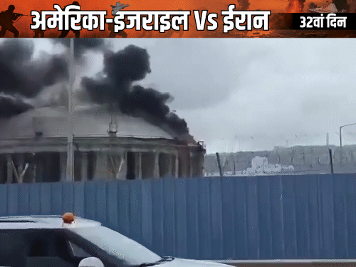 इजराइल की हाइफा ऑयल रिफाइनरी पर मिसाइल अटैक:पेट्रोल टैंक में आग लगी; फारस की खाड़ी में भारत के 18 जहाज मौजूद