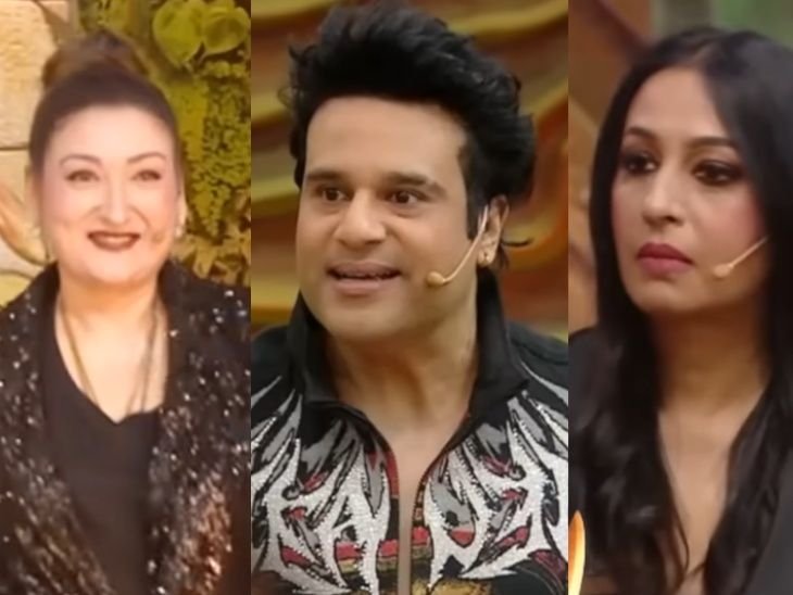 मामी सुनीता को देखते ही पैरों पर गिरे कृष्णा अभिषेक:देखकर रो पड़ीं पत्नी कश्मीरा शाह, गोविंदा पर दिए बयान से सालों बात बंद रही थी