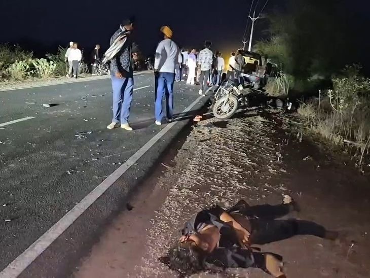 कार और बाइक टक्कर में युवक की मौत:ड्राइवर गाड़ी छोड़कर भागा, कुंडलपुर-पटेरा मार्ग पर हादसा