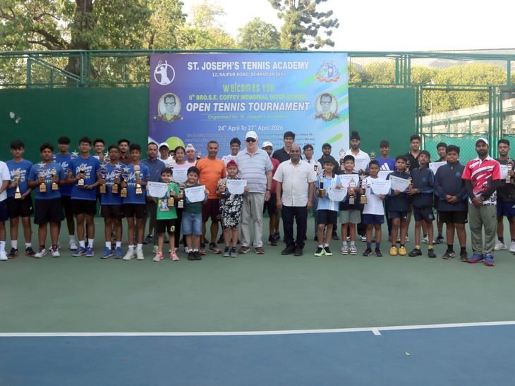 6वें ब्रदर एसई कॉफी मेमोरियल टेनिस:शौर्य और अराइना का शानदार प्रदर्शन, टीम इवेंट में वेल्हम बॉयज का दबदबा