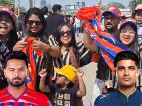 'घर में गैस नहीं, सिलेंडर बेचकर IPL देखने आए हैं':बैनर लेकर इकाना पहुंचे फैंस, मैच देखने दुबई से लखनऊ आया नन्हा फैन