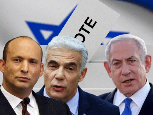 इजराइल में नेतन्याहू को हटाने एकजुट हुए दो पूर्व प्रधानमंत्री:बेनेट-लैपिड अपनी पार्टी का विलय करेंगे, 2021 में दोनों ने मिलकर बेंजामिन को हराया था