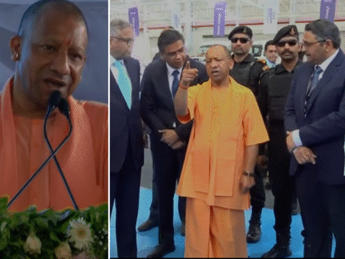 टाटा मोटर्स की 10लाखवीं गाड़ी को सीएम ने दिखाई झंडी:उसी ई-बस में बैठे, लखनऊ में 5 साल में 20 लाख गाड़ियां बनेंगी