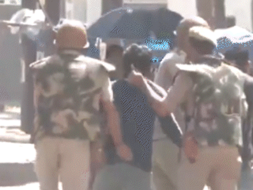 Noida Factory Workers Protest Violence LIVE Video Update; Stone Pelting Photos