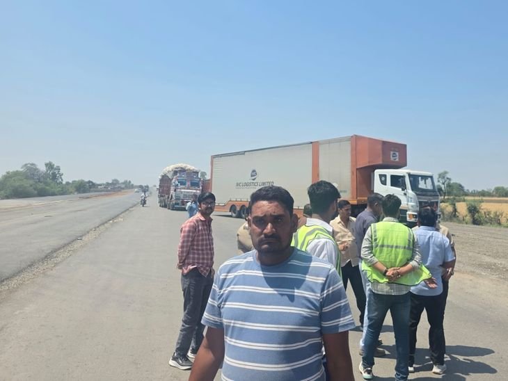 रविवार को लंबे जाम के बाद सोमवार को फिर चुनौती:बीहर नदी के पुल में दरार, 30 अप्रैल तक भारी वाहनों की एंट्री बैन