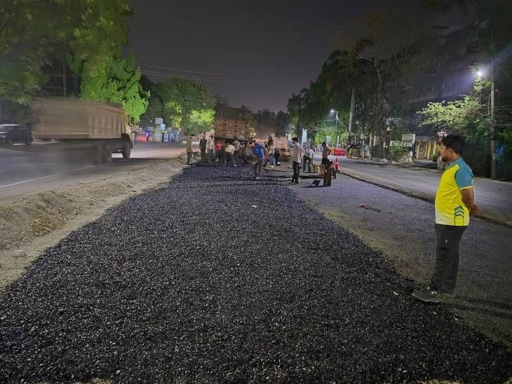 इंदौर का एबी रोड बीआरटीएस से मुक्त:बस स्टॉप-रेलिंग हटे; बारिश से पहले सफाई के निर्देश