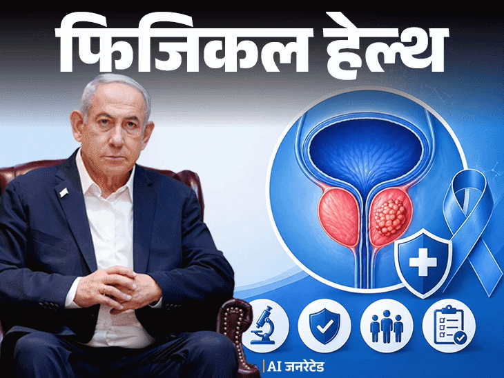 फिजिकल हेल्थ- नेतन्याहू को प्रोस्टेट कैंसर:देर से दिखते संकेत, इसलिए 50 के बाद स्क्रीनिंग जरूरी, बचाव के लिए जरूरी 7 सावधानियां