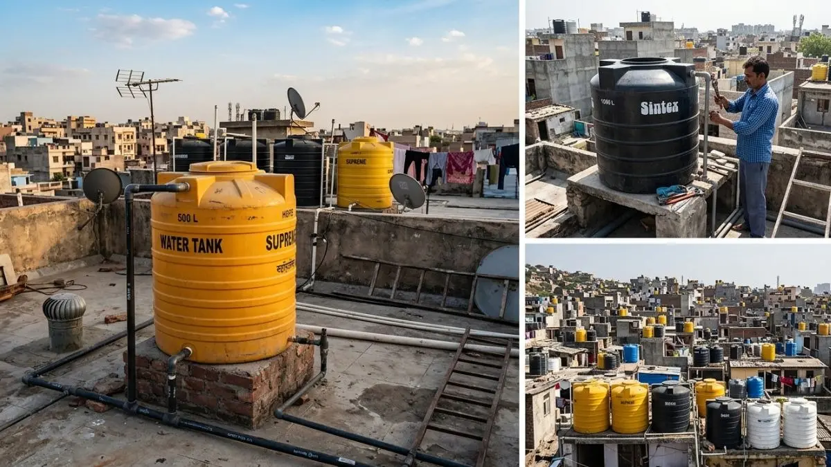 <!-- HTML_TAG_START --><p>पानी की टंकी छत पर रखी होती है, उस पर सीधी धूप पड़ती है। प्लास्टिक की टंकियां जल्दी गर्म हो जाती हैं और अगर टंकी का रंग काला हो तो वह ज्यादा हीट एब्जॉर्ब करती है। इसी वजह से पानी गर्म हो जाता है।</p><!-- HTML_TAG_END --> <span class="graytxt">Image: FREEPIK </span>