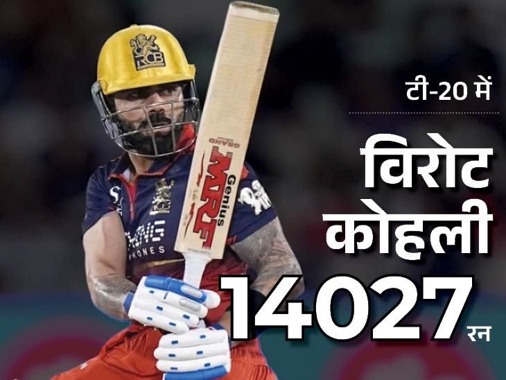 कोहली के टी-20 में सबसे तेज 14 हजार रन:12वीं बार 400+ रन बनाए, IPL में सबसे ज्यादा मैच खेलने वाले प्लेयर भी बने; रिकॉर्ड्स