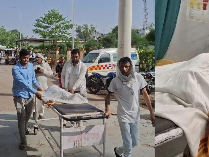 गढ़ीमलहरा बस स्टैंड पर ट्रक ने पिता-पुत्र को कुचला:इलाज कराने आए थे; तेज रफ्तार बना हादसे का कारण