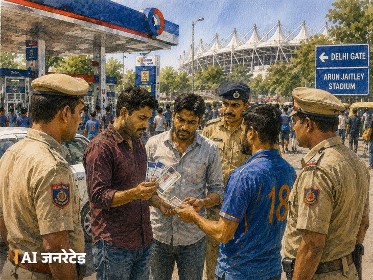 IPL टिकट ब्लैक करने वाला गिरोह पकड़ाया:फ्लाइट से सभी वेन्यू पर टिकट बेचने जाते थे 3 आरोपी; ₹20 हजार में बिक रहे थे फ्री पास