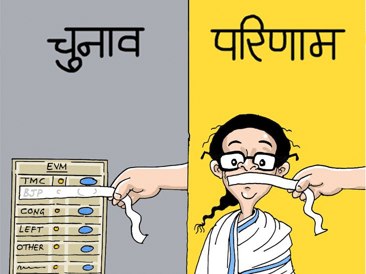 Election Results 2026 Cartoon Memes Photos; Mamata Banerjee Vijay | WB TN Assam Kerala Puducherry