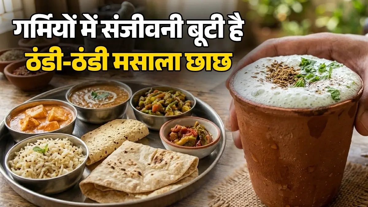 <!-- HTML_TAG_START --><p><strong>सामग्री</strong></p><ul><li>ताजा और गाढ़ा दही- 1 कप</li><li>ठंडा पानी- 2 कप</li><li>भुना जीरा पाउडर- 1 छोटा चम्मच</li><li>काला नमक- आधा छोटा चम्मच</li><li>हरी मिर्च और अदरक- एक छोटा टुकड़ा (बारीक पिसा हुआ)</li><li>पुदीना और हरा धनिया- बारीक कटा हुआ<br>&nbsp;</li></ul><!-- HTML_TAG_END --> <span class="graytxt">Image: AI</span>
