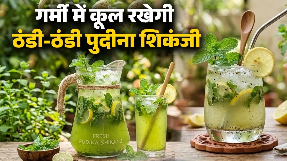 <!-- HTML_TAG_START --><p><strong>पुदीना शिकंजी बनाने के लिए सामग्री</strong>: 2 नींबू, 1 मुट्ठी ताजा पुदीना पत्तियां, 3-4 बड़े चम्मच चीनी या शहद, 1/2 छोटा चम्मच काला नमक, 1/2 छोटा चम्मच भुना जीरा पाउडर, 2 गिलास ठंडा पानी, बर्फ के टुकड़े</p><!-- HTML_TAG_END --> <span class="graytxt">Image: Freepik</span>