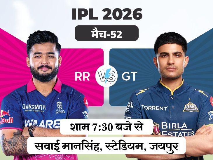 IPL में आज राजस्थान vs गुजरात:जीत की हैट्रिक लगा चुकी टाइटंस के पास रॉयल्स को पछाड़ने का मौका; जयपुर में मुकाबला