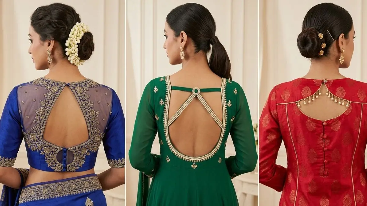 <!-- HTML_TAG_START --><p>रोज पहनने वाले सूट में अगर आप थोड़ा ग्लैम लुक चाहती हैं, तो डीप राउंड या स्क्वायर बैक के साथ डोरी डिजाइन बेस्ट है। इसमें आप फैब्रिक से बनी कस्टमाइज्ड लटकन या थ्रेड वर्क वाली लटकन लगवा सकती हैं।&nbsp;<br>&nbsp;</p><!-- HTML_TAG_END --> <span class="graytxt">Image: Meta AI</span>