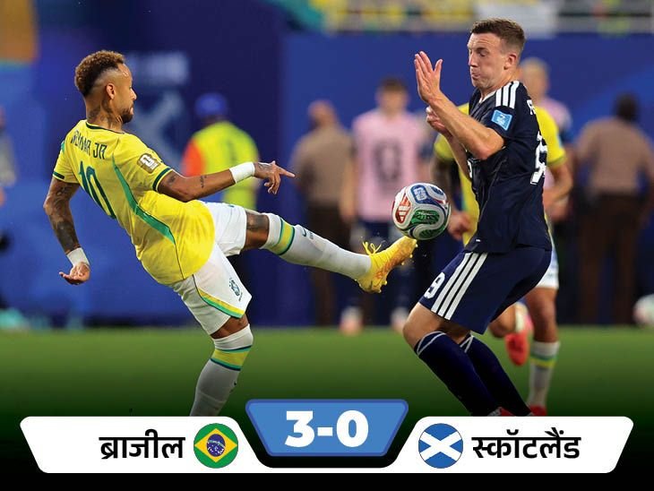 Brazil Beats Scotland 3-0 | Vinicius Jr Scores Brace