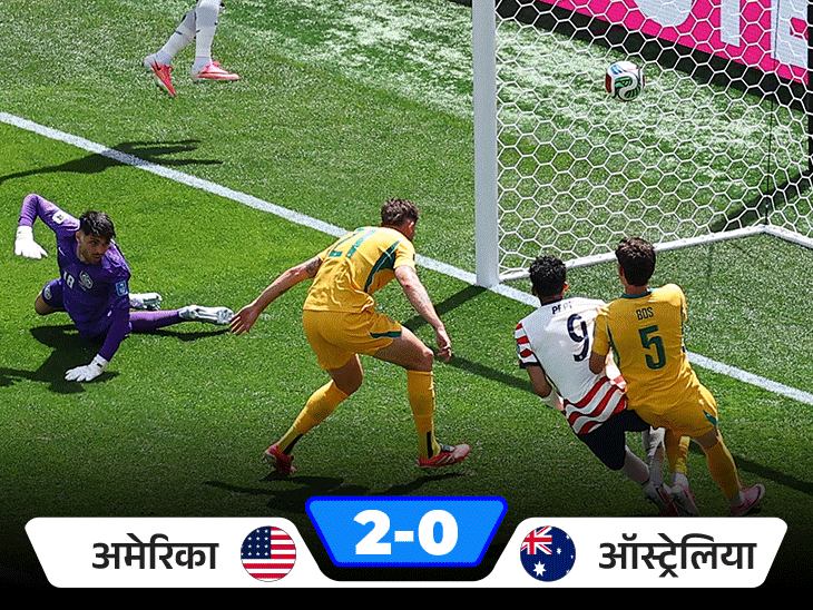 अमेरिका 32 साल बाद फुटबॉल वर्ल्डकप के नॉकआउट में पहुंचा:ऑस्ट्रेलिया को 2-0 से हराया; साइबारी का सबसे तेज गोल, मोरक्को ग्रुप-सी के टॉप पर