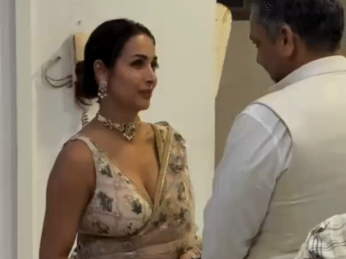 पैपराजी पर भड़कीं मलाइका अरोड़ा:किसी से बात कर रही थीं; ज्यादा करीब आने पर बोलीं- बाबा, आप इधर आ जाओ
