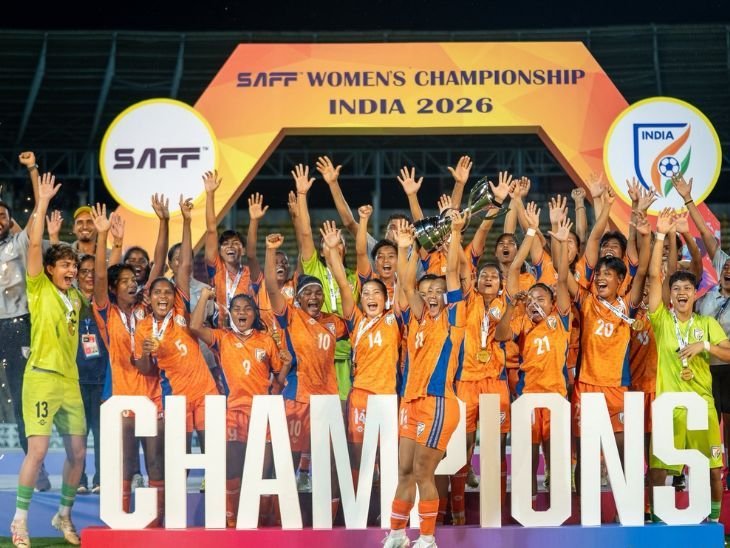 India Women Football Team Wins SAFF Championship