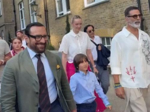 Akshay Kumar, Saif Ali Khan, Taimur Spotted at Lords Cricket Match
