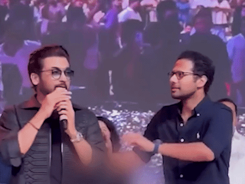 Director Touches Feet at Vishwanath & Sons Event