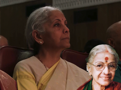 वित्त मंत्री निर्मला सीतारमण इमोशनल हुईं:सिंगर एमएस सुब्बुलक्ष्मी की जयंती पर गीत सुनते हुए आंखों में आए आंसू