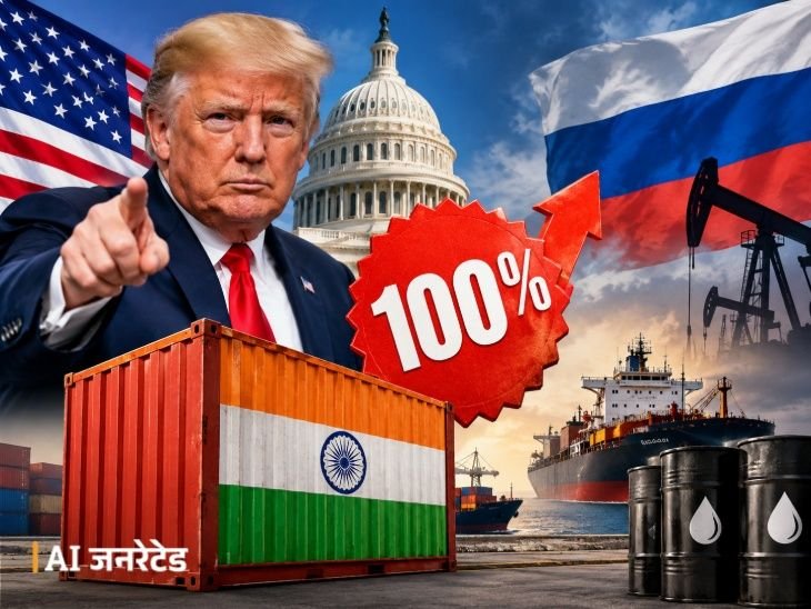 भारत पर 100% टैरिफ बिल पर अमेरिकी संसद में वोटिंग:रूसी तेल खरीदने वाले देशों पर ट्रम्प लगा सकेंगे भारी शुल्क; सीनेट से पास हो चुका