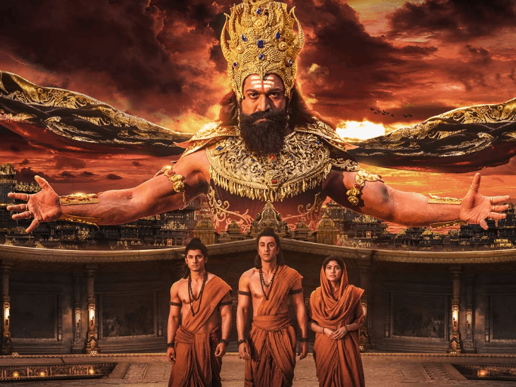 फिल्म रामायण की रिलीज डेट का ऐलान:5 नवंबर को 5 भाषाओं में आएगी फिल्म; नए पोस्टर में दिखे रावण बने यश और रणबीर