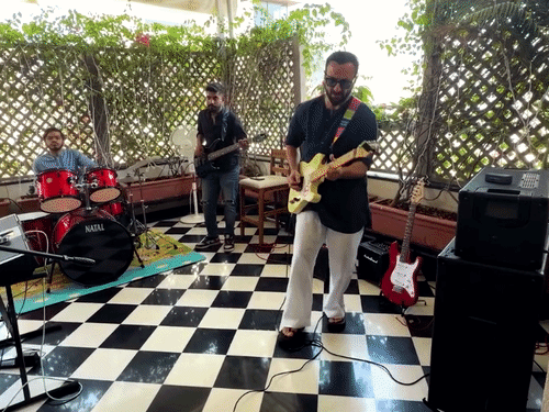 Saif Ali Khan Jamming With Guitar